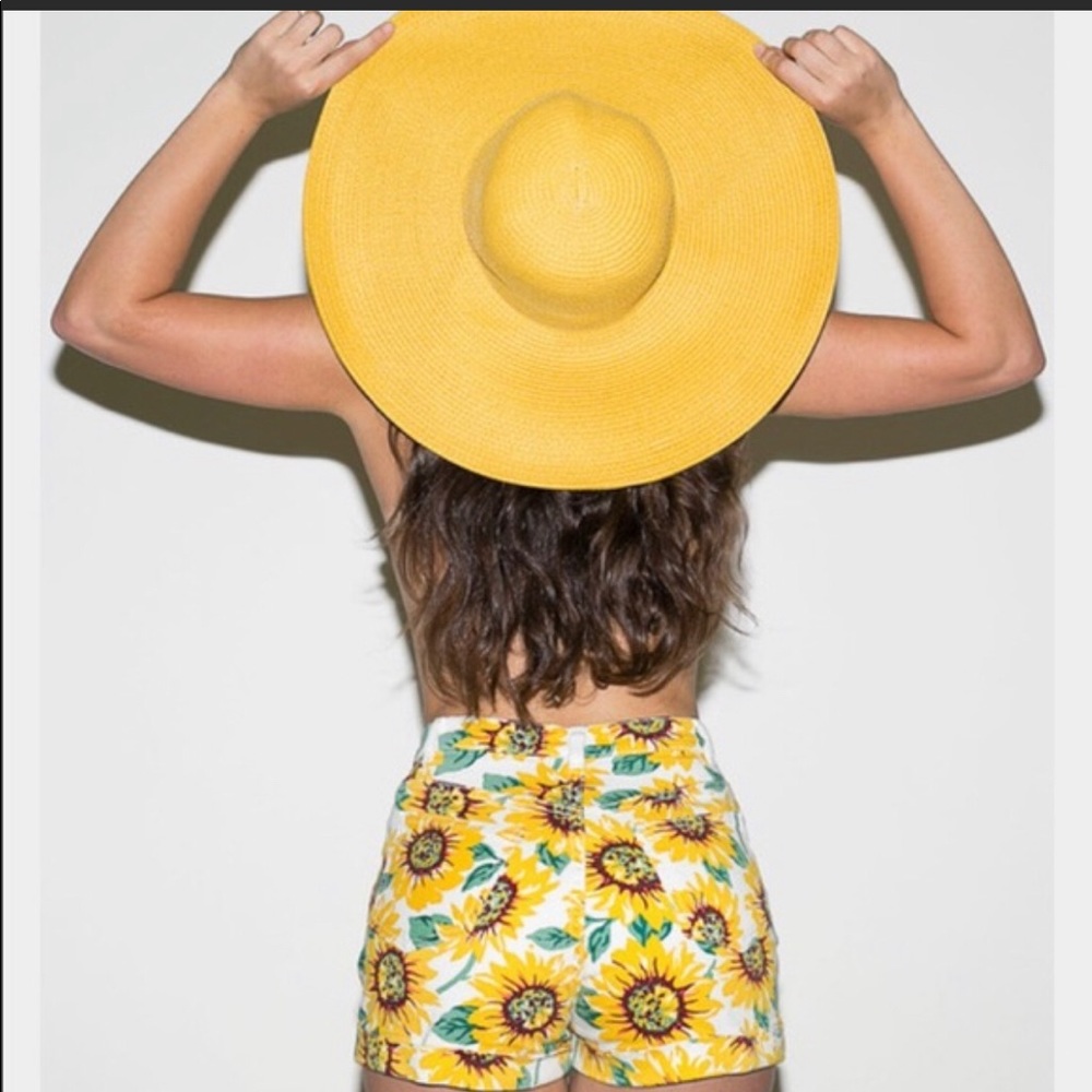 American Apparel sunflower shorts - Picture 2 of 7